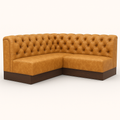 Bespoke Faux Leather L-Shaped Booth Seating – Chesterfield Style