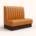 Bespoke Faux Leather Booth Bench Seating – Fluted Style