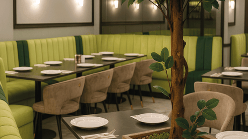 Bespoke Faux Leather Booth Bench Seating – Fluted Style