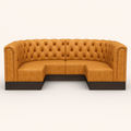 Bespoke Faux Leather U-Shaped Booth Seating – Chesterfield Style